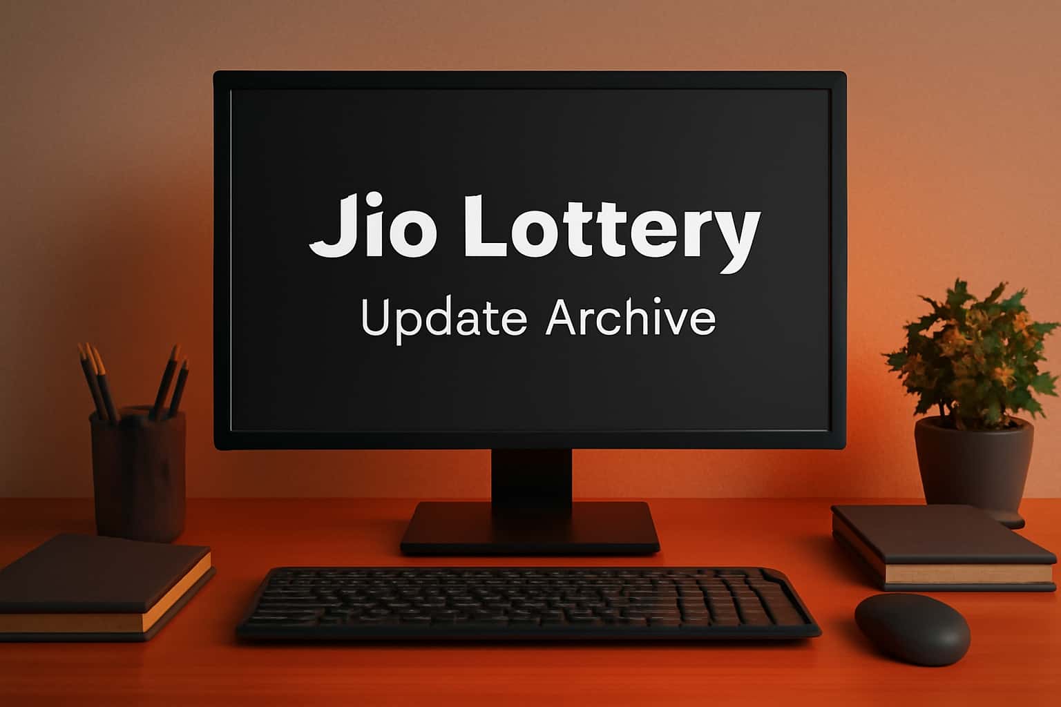A visually engaging representation of the Jio Lottery Update Archive, showcasing the text in a professional style.
