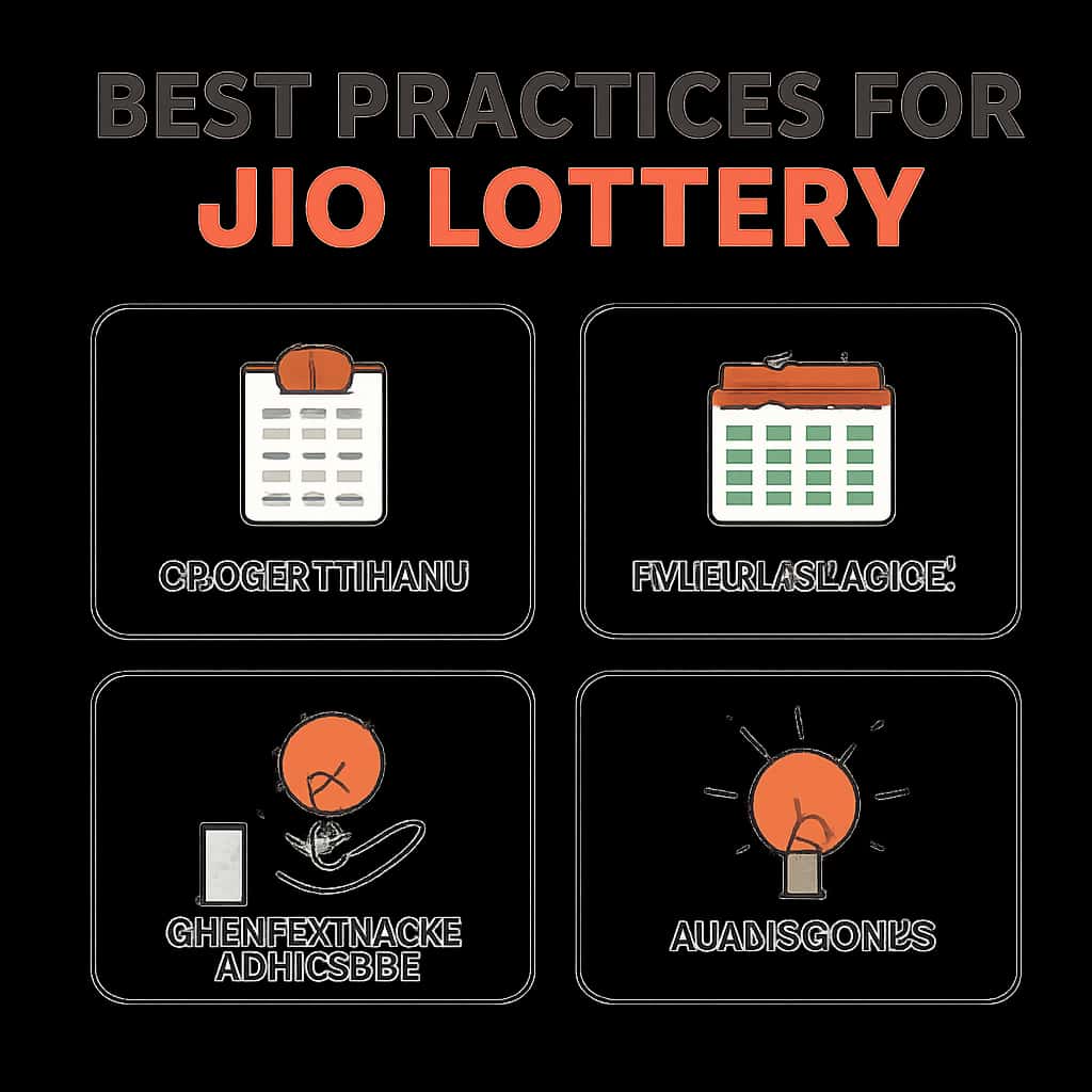 A diagram explaining key tips for navigating Jio Lottery.