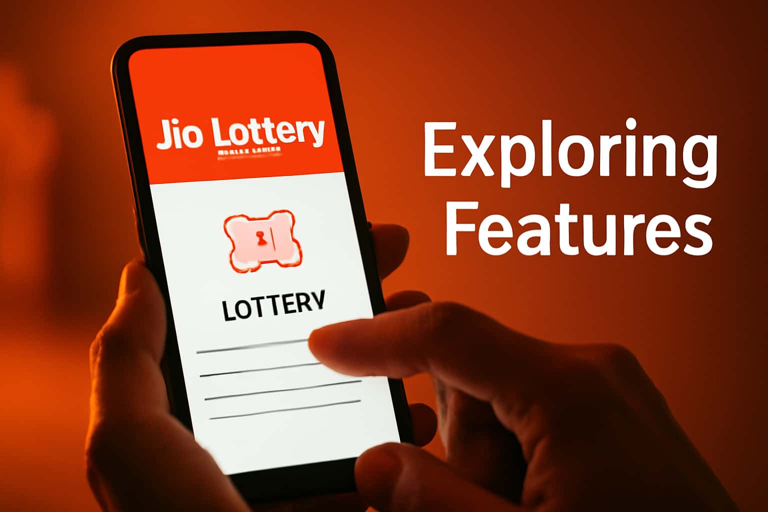 A visual representation of Jio Lottery features in a professional setting.