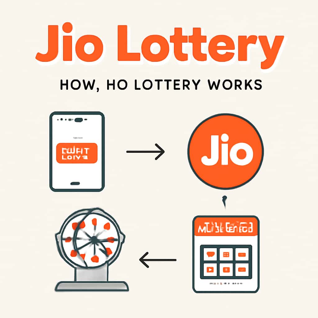 An educational illustration of the Jio Lottery process.