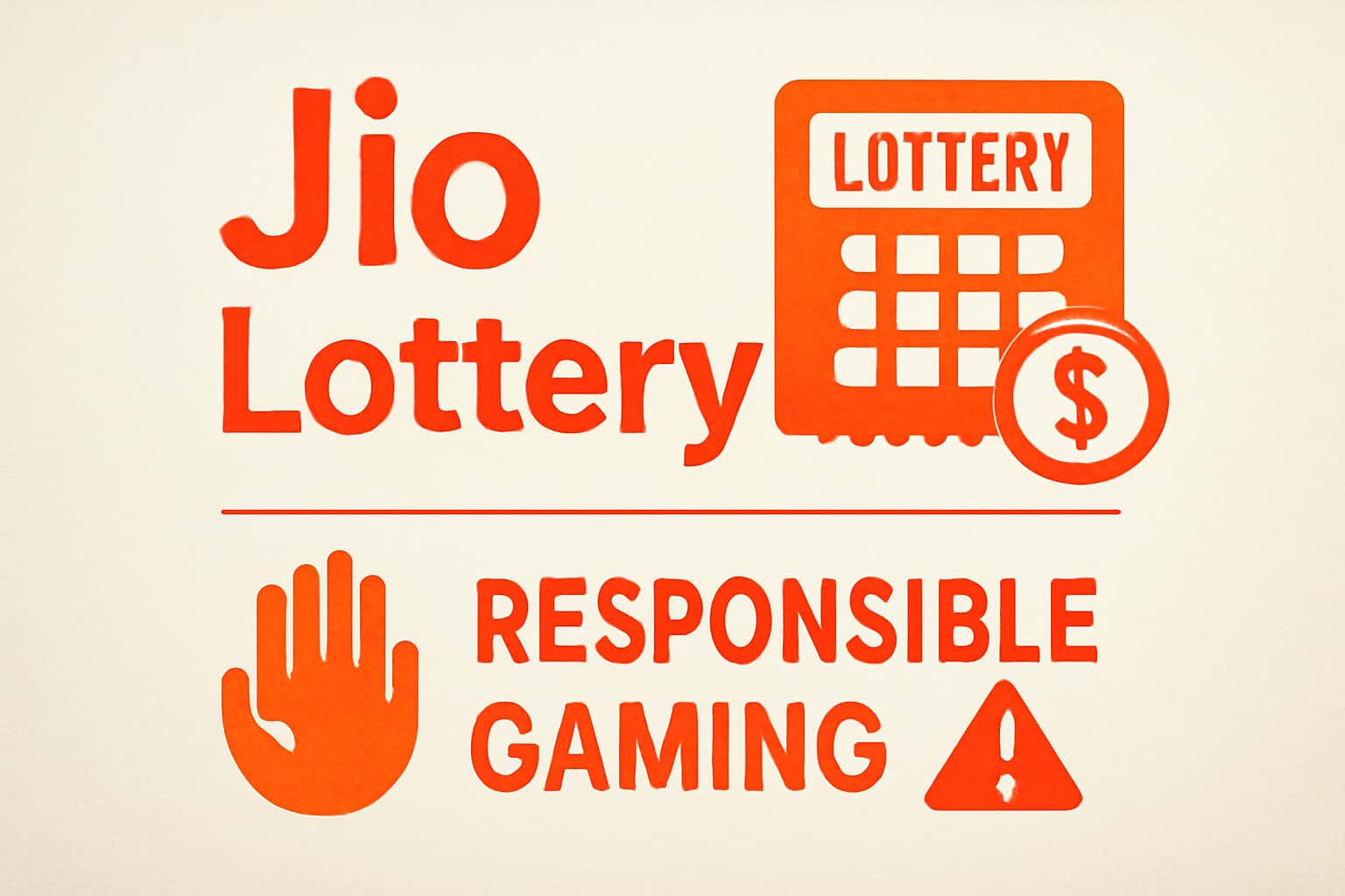 An informative scene depicting Jio Lottery and Responsible Gaming principles.