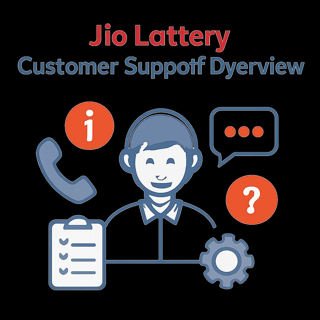 Diagram explaining the features of Jio Lottery customer support.