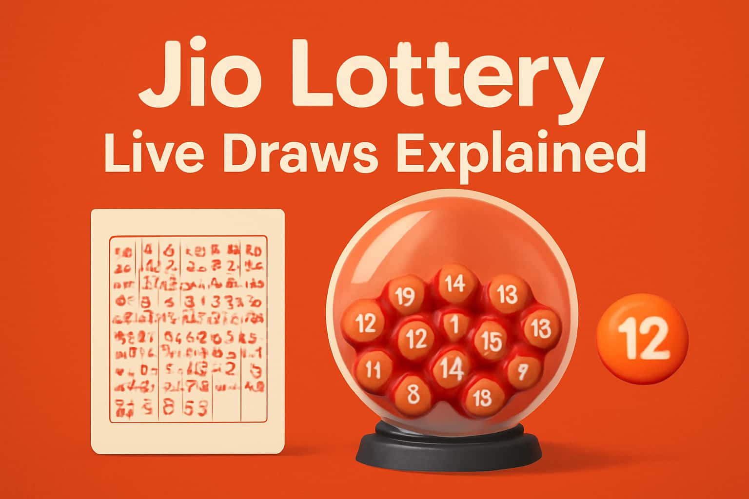 Visual representation of Jio Lottery Live Draws with a modern theme.