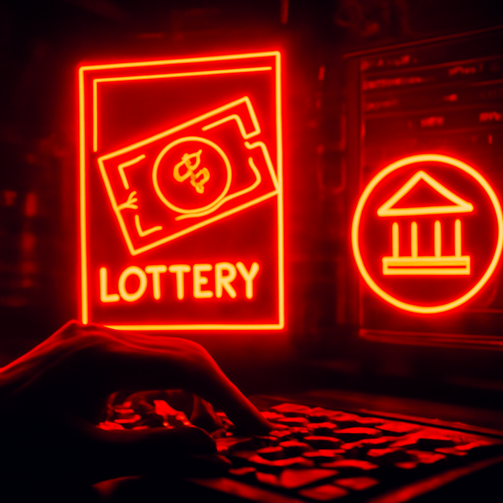 An educational illustration about transaction safety for Jio Lottery