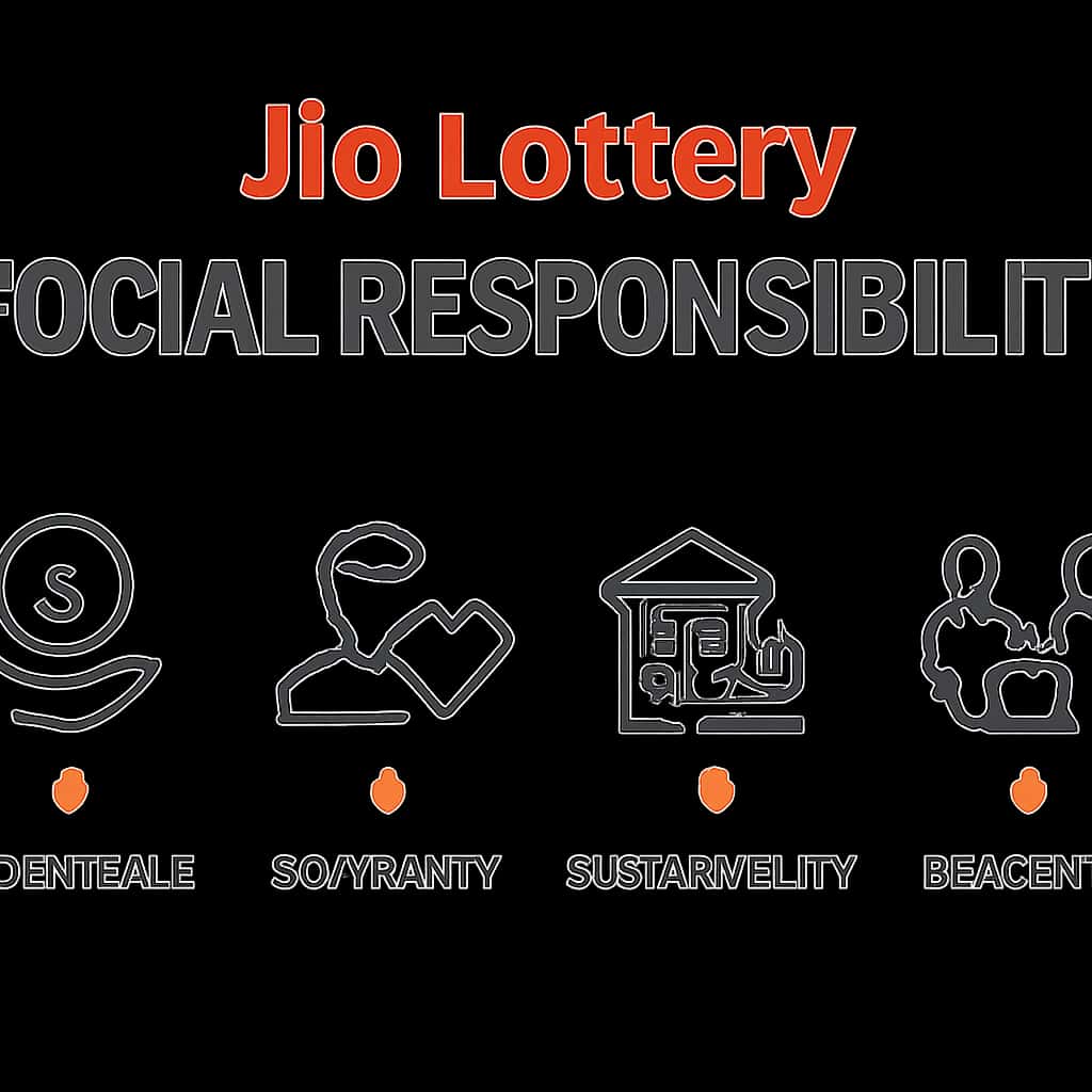 Illustration detailing the principles of Jio Lottery's social responsibility.