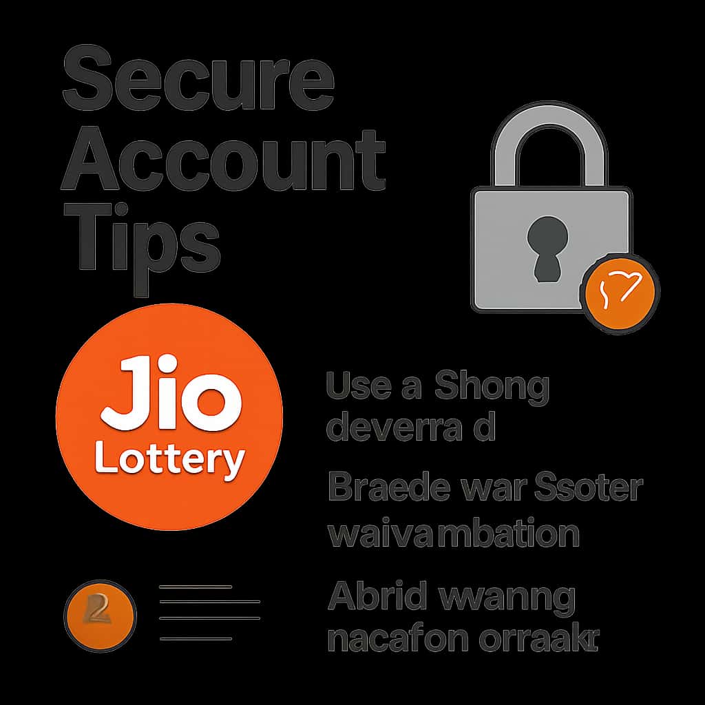 Diagram explaining account security tips for Jio Lottery.