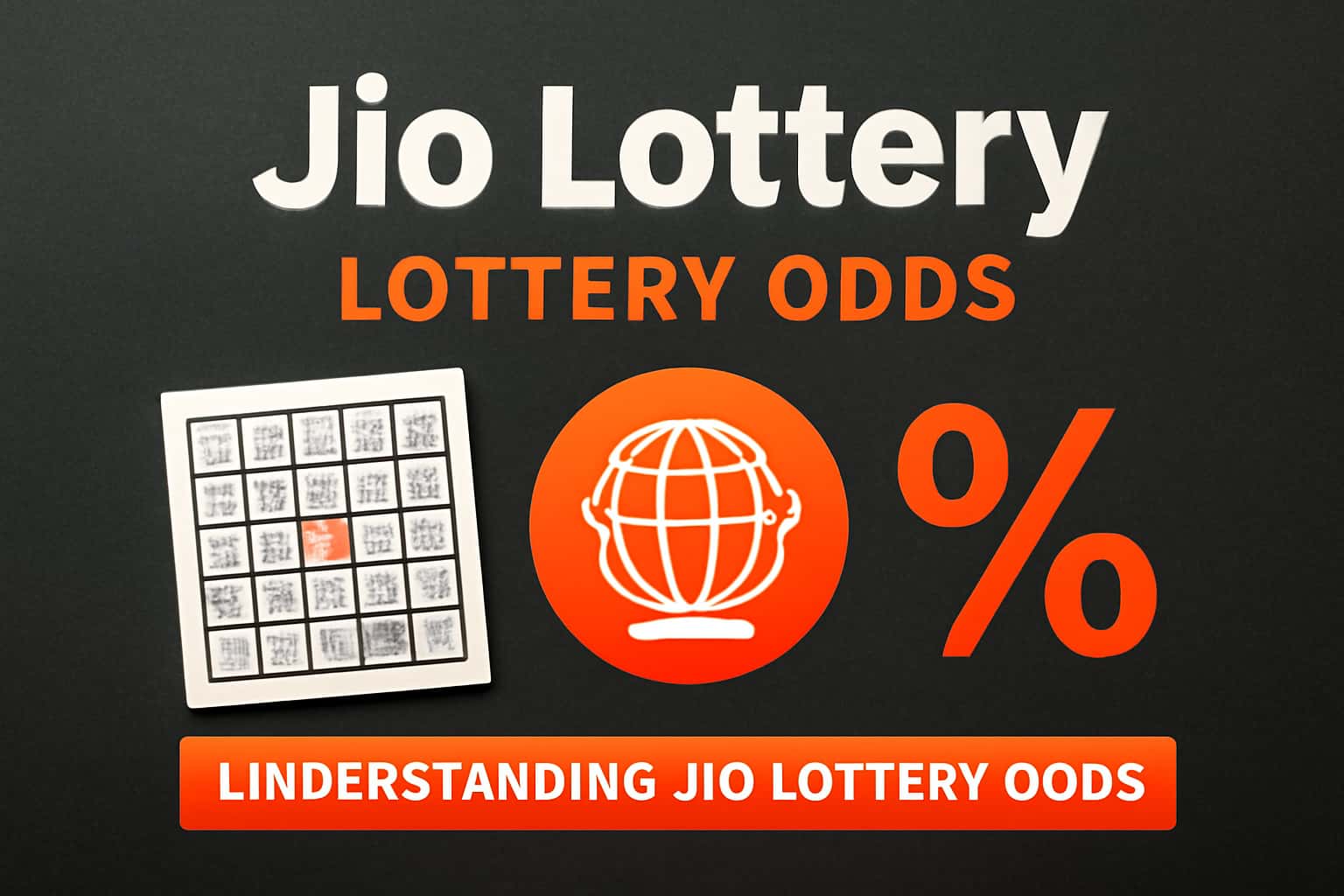 A futuristic depiction illustrating the concept of Jio Lottery Odds, highlighting the text 'Jio Lottery' in a professional manner.